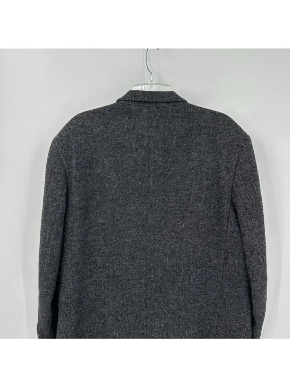 HARRIS TWEED vintage 80s blazer 46R hand woven wool gray tweed 3 button